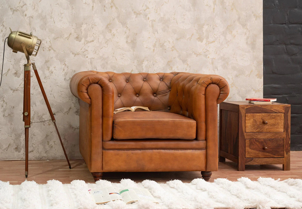 Traditional Chesterfield 1 Seater (D-40 Foam)