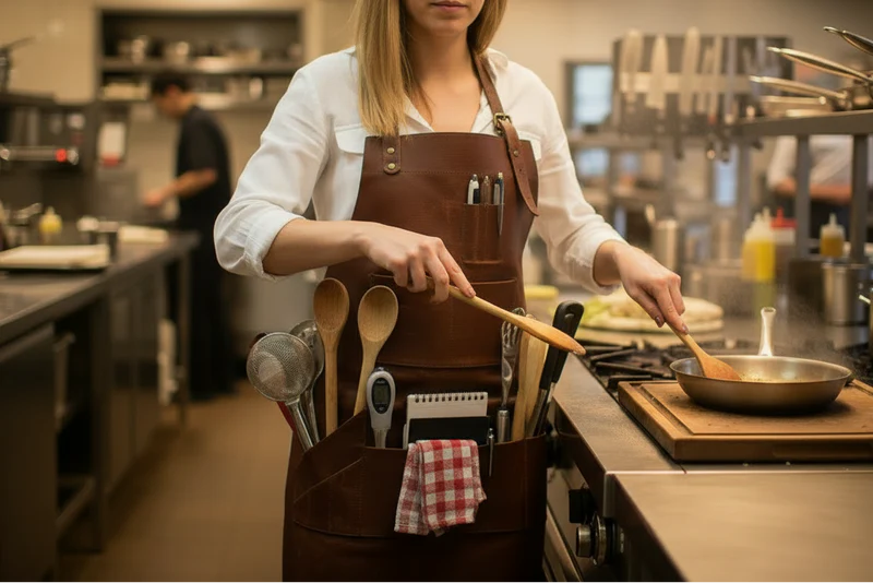 Distressed Brown Full Grain Leather Apron
