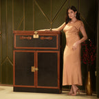 Eikon Antique Brass Leather Bar