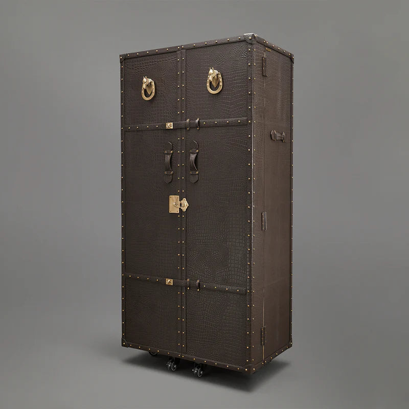 Artemis Tall Luxury Brown Leather Bar