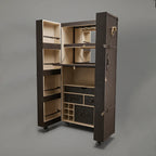 Artemis Tall Luxury Brown Leather Bar
