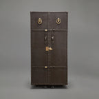 Artemis Tall Luxury Brown Leather Bar