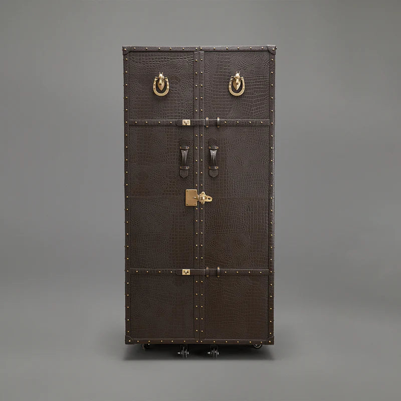 Artemis Tall Luxury Brown Leather Bar