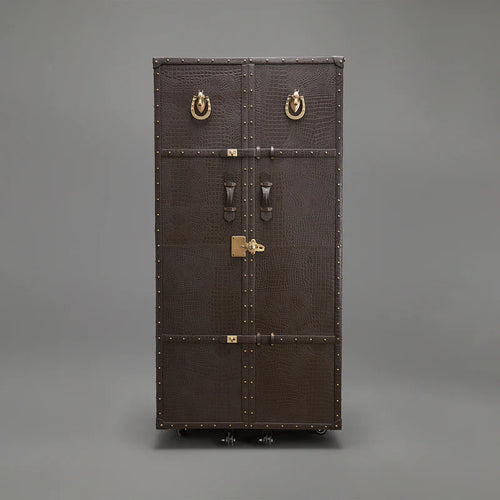 Artemis Tall Luxury Brown Leather Bar