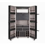 Artemis Black Tall Leather Drinks Bar