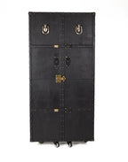 Artemis Black Tall Leather Drinks Bar