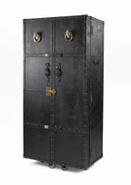 Artemis Black Tall Leather Drinks Bar