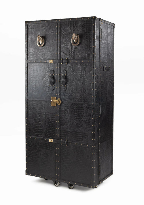 Artemis Black Tall Leather Drinks Bar