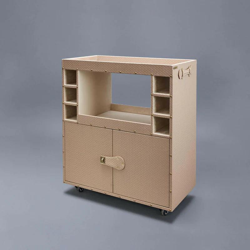 Belize Vegan Drink Bar Trolley, Beige