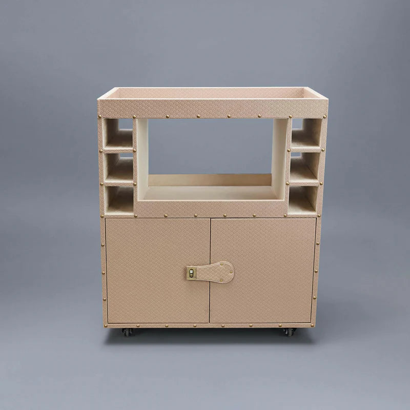 Belize Vegan Drink Bar Trolley, Beige