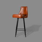 Luxury Cognac Leather Bar Stool – Chester Design