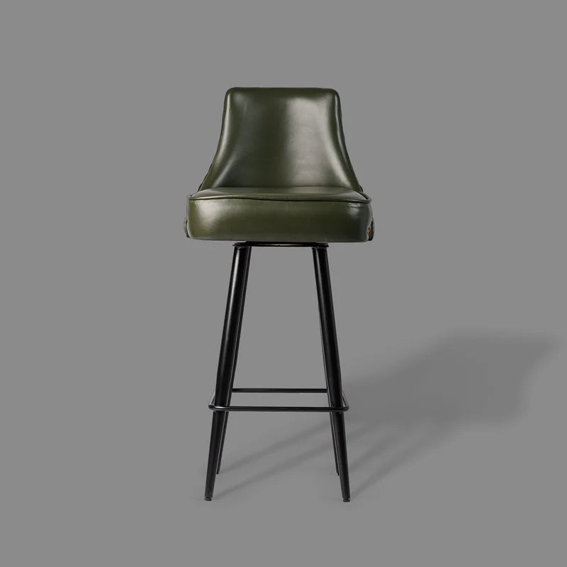Luxury Green Leather Bar Stool – Chester Design