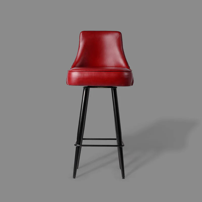Luxury Red Leather Bar Stool – Chester Design