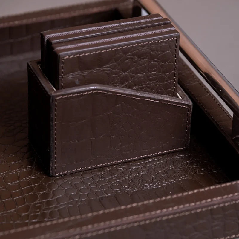 Entwine Brown Leather Bar Case