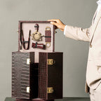 Debonair Burgundy Portable Bar