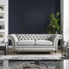 Drummond Tufted Leather Chesterfield Sofa