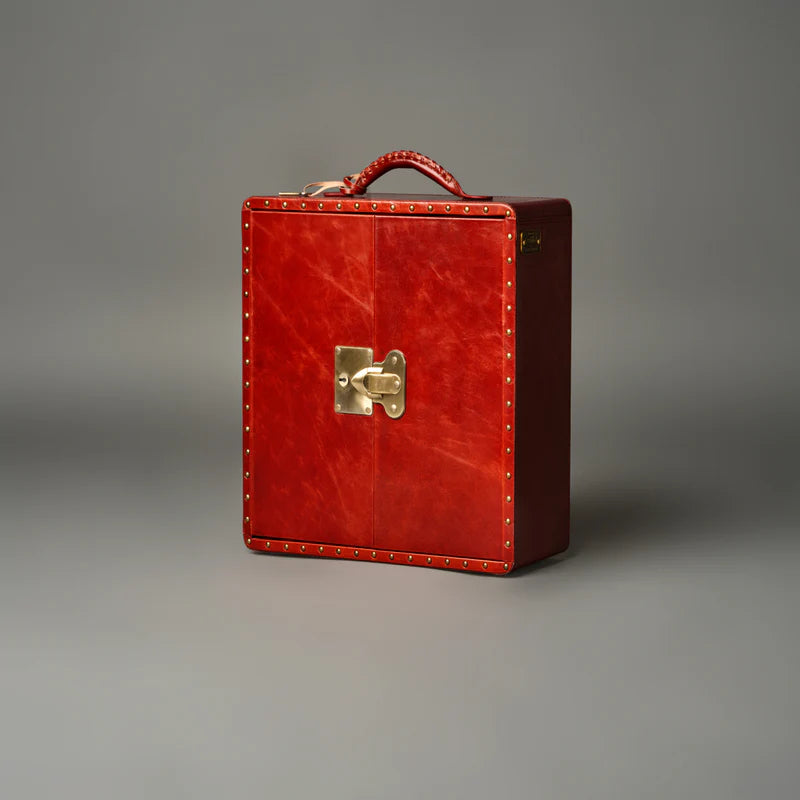 Red Leather Portable Bar – Eva Model