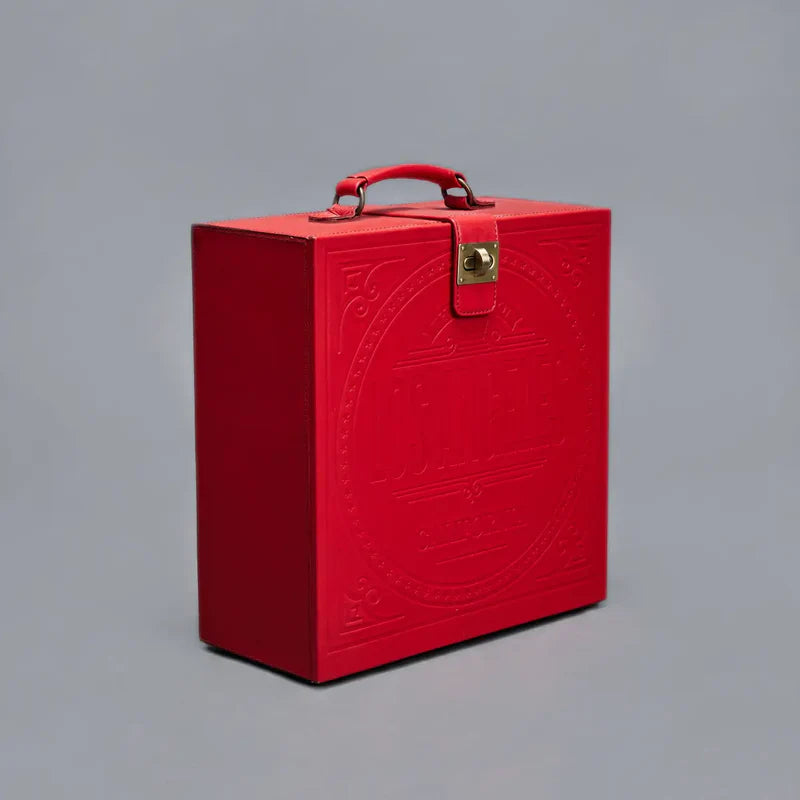 Luxury Red Portable Bar Briefcase