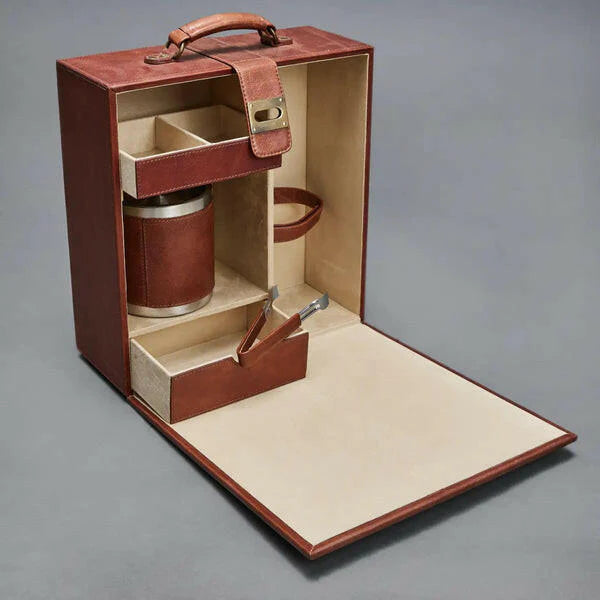 Luxury Brown Portable Bar Briefcase