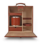 Luxury Tan Portable Bar Briefcase