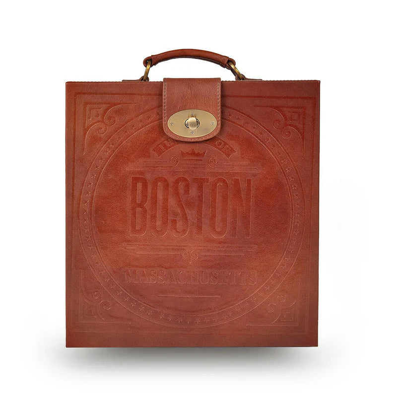 Luxury Tan Portable Bar Briefcase