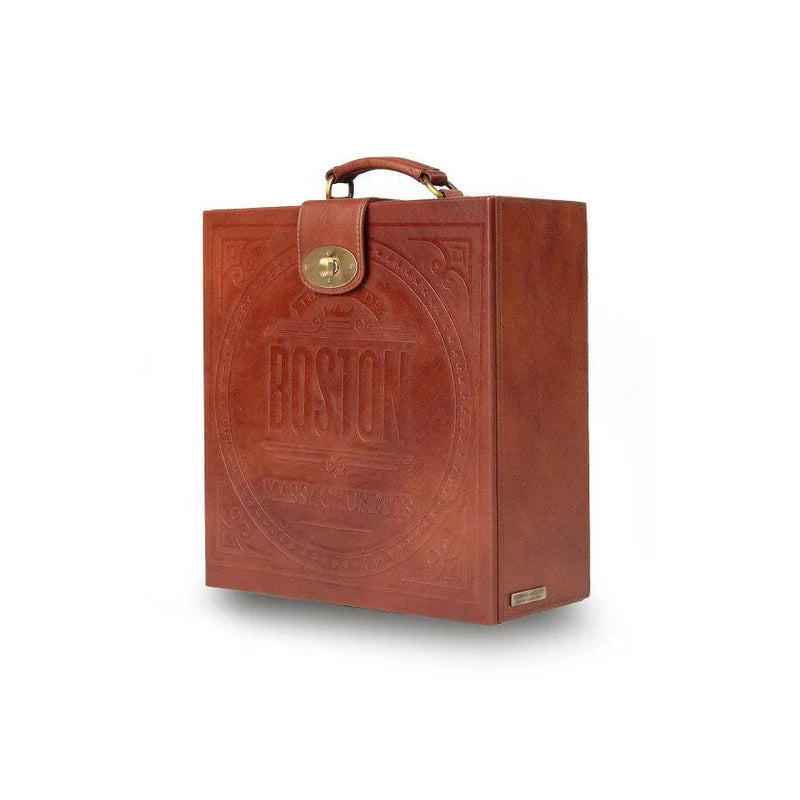Luxury Tan Portable Bar Briefcase