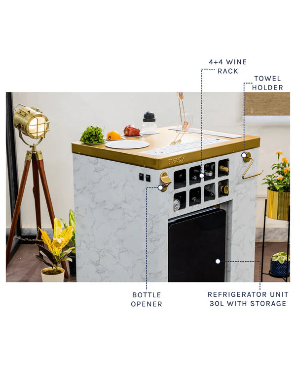 Model X Marble Elegance Home Bar