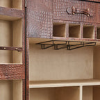 Mandalay Top-Opening Croco Leather Bar