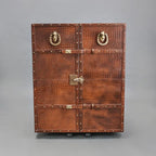 Mandalay Top-Opening Croco Leather Bar