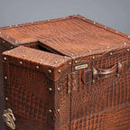 Miami Croco Small Tan Bar Cabinet
