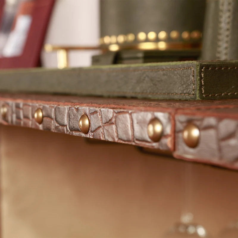 Panama Medium Fold-Open Leather Bar – Tan