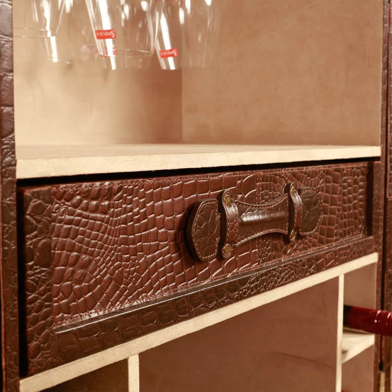 Panama Medium Fold-Open Leather Bar – Tan