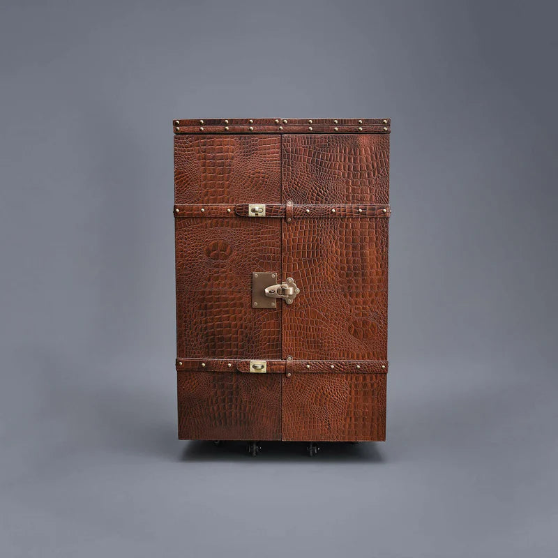 Panama Medium Fold-Open Leather Bar – Tan