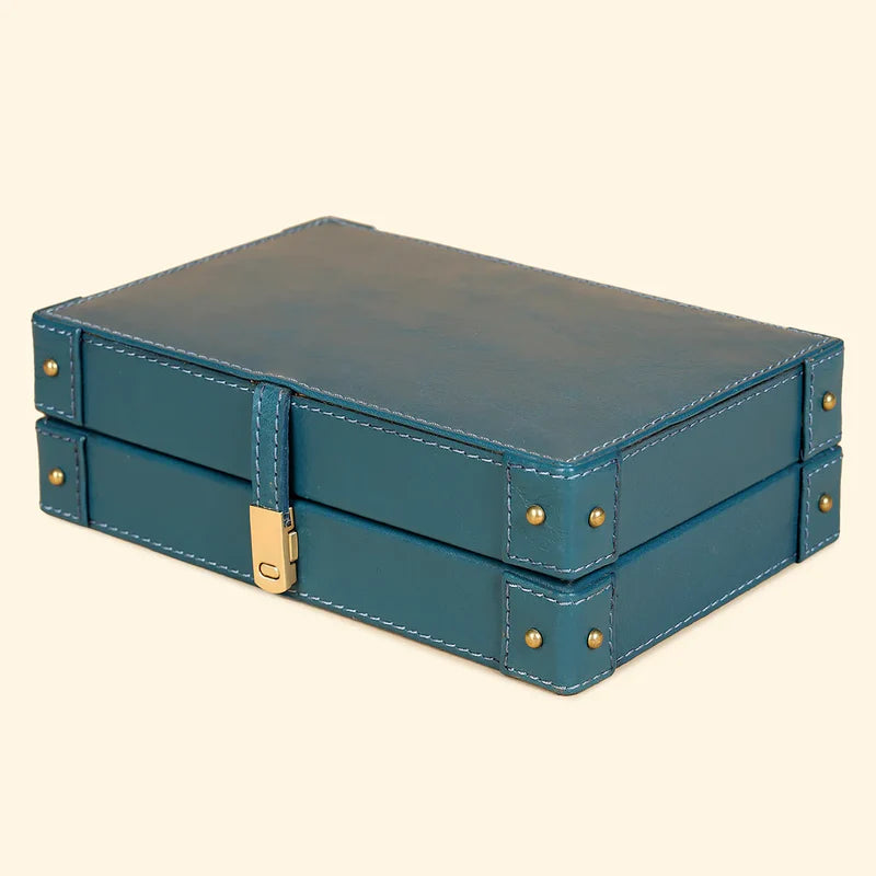 Classic Blue Deck Box for Playing Cards