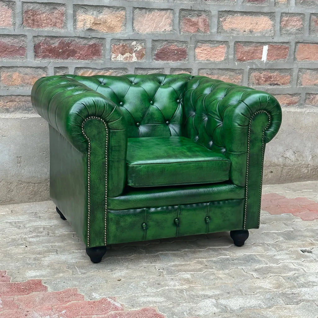 Polo Green Chesterfield Sofa