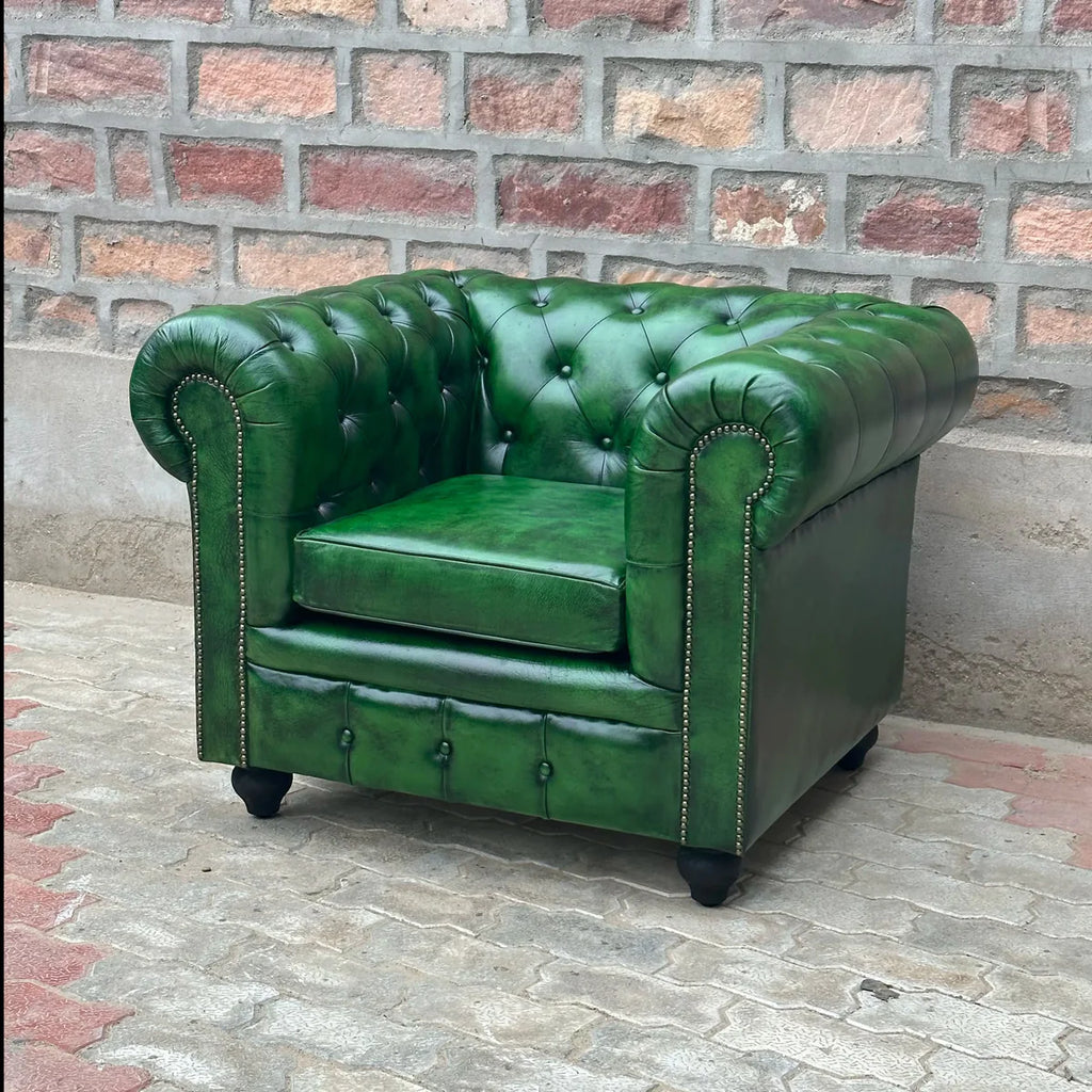 Polo Green Chesterfield Sofa