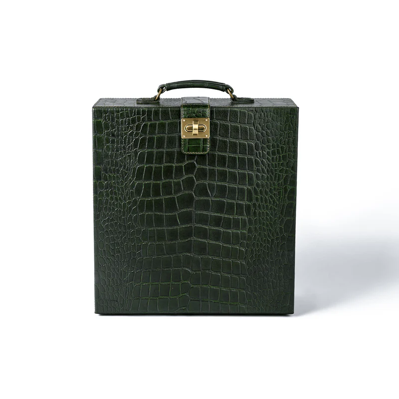 Designer Briefcase Bar Set – Green