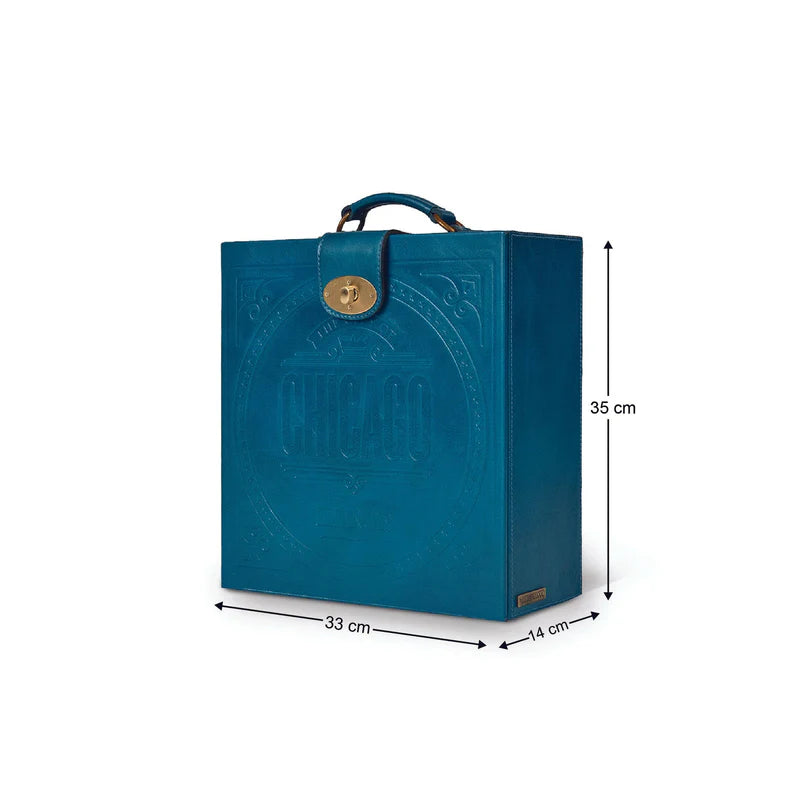 Luxury Blue Portable Bar Briefcase