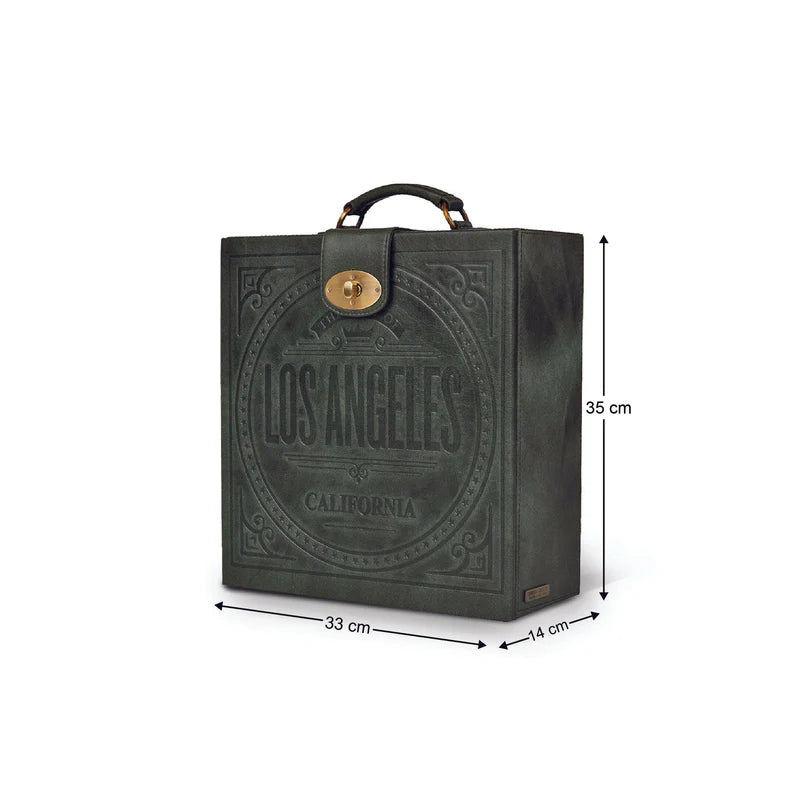 Luxury Olive Green Portable Bar Briefcase