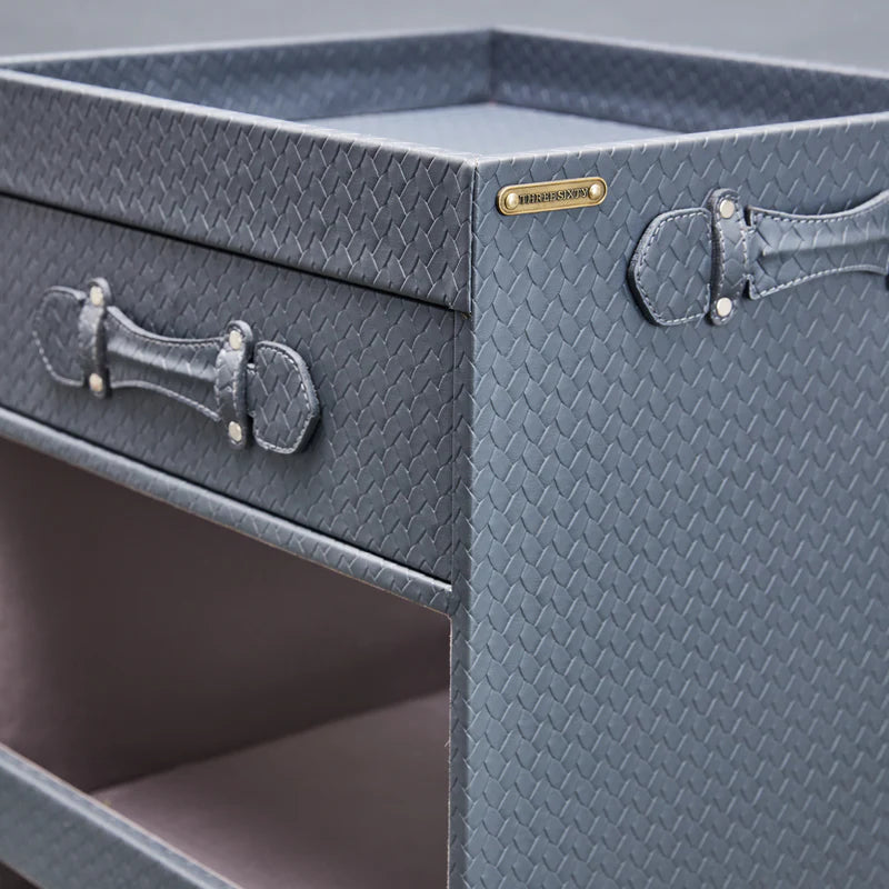 Premium Grey Single Drawer Bar Trolley