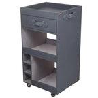 Premium Grey Single Drawer Bar Trolley
