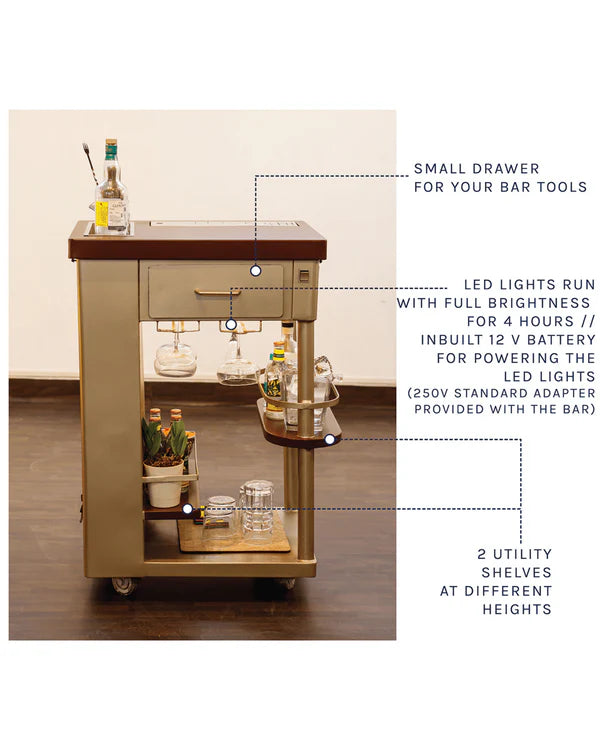 Model Y Monarch Gold Bar Cart