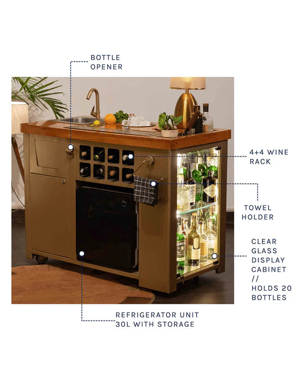 Model Z Aurelia Wood & Gold Bar