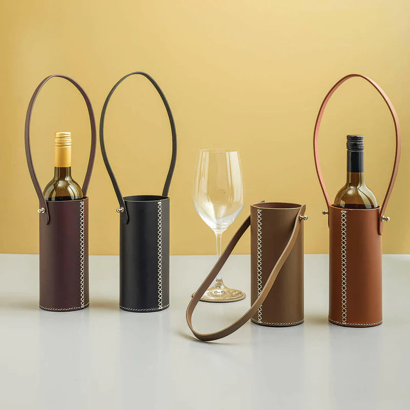 Modella Stylish Wine Bottle Carrier – Cognac