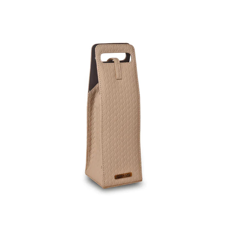 Entwine Beige Wine Bottle Carry Case