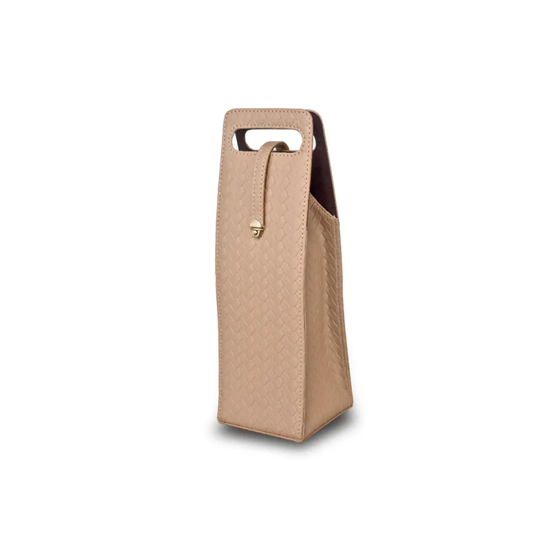 Entwine Beige Wine Bottle Carry Case