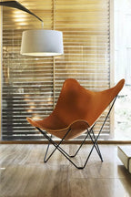 Retro Handmade Leather Butterfly Chair, Handmade chair, foldable chair