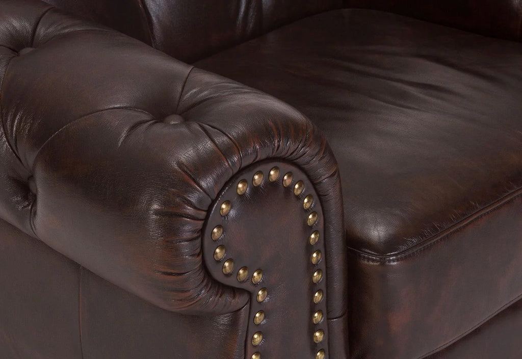 One Seater Colonial Chesterfield Sofa