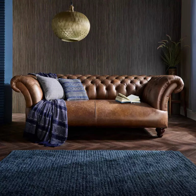 Chestnut Brown Two seater Chesterfield Sofa