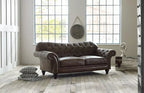Distressed Chestnu Four Seater Chesterfield Sofa
